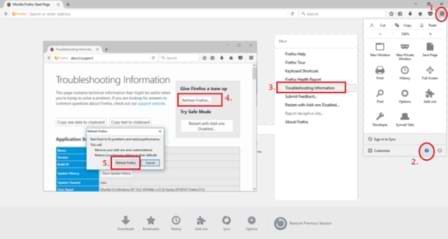 Reset Mozilla Firefox Browser