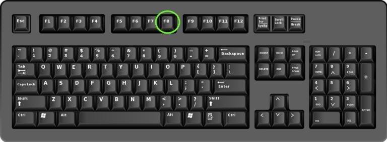 Press F8 button