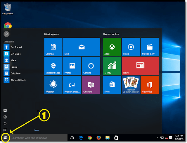 win10 start button