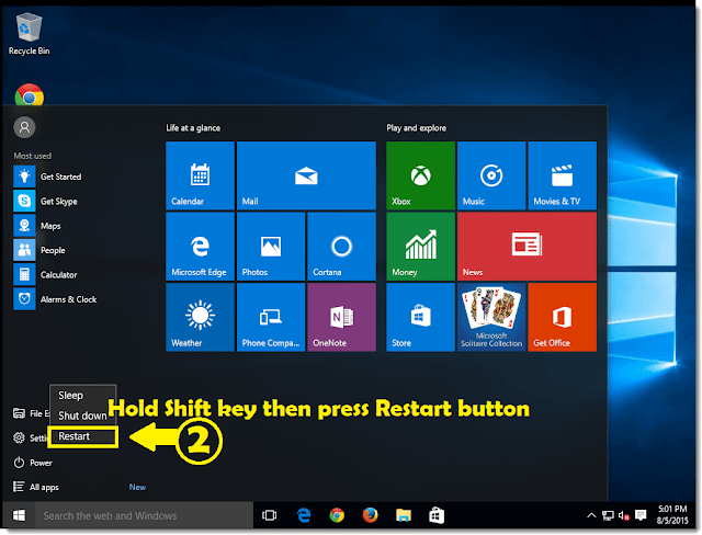 win10 restart