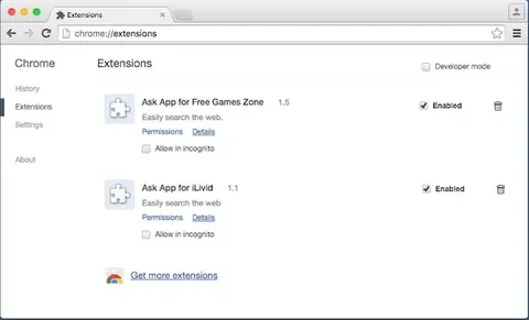 Remove Apple Defender Security Center From Google Chrome