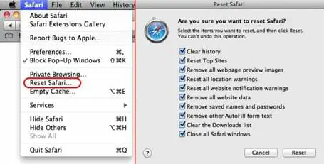 Reset Safari To Default