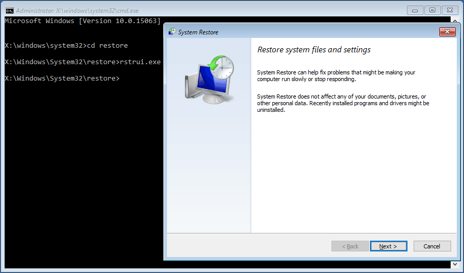 Remove Xollam Ransomware via system restore